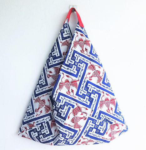 Origami bento bag , batik fabric eco friendly shoulder bag | Yogyakarta - Jiakuma