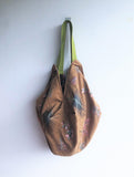 Shoulder sac bag, origami octagonal bag, reversible eco friendly bag | Autumn colors - Jiakuma