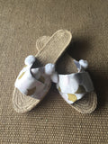 Summer shoes espadrilles handmade Japanese fabrics | Golden fish scales - jiakuma.myshopify.com