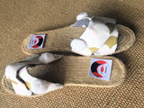 Summer shoes espadrilles handmade Japanese fabrics | Golden fish scales - jiakuma.myshopify.com