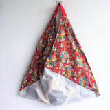 Beautiful Japanese fabric origami bento bag | Japanese & Silver - jiakuma.myshopify.com