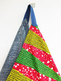 Colroful African fabric tote bag | Lines and African dots - jiakuma.myshopify.com