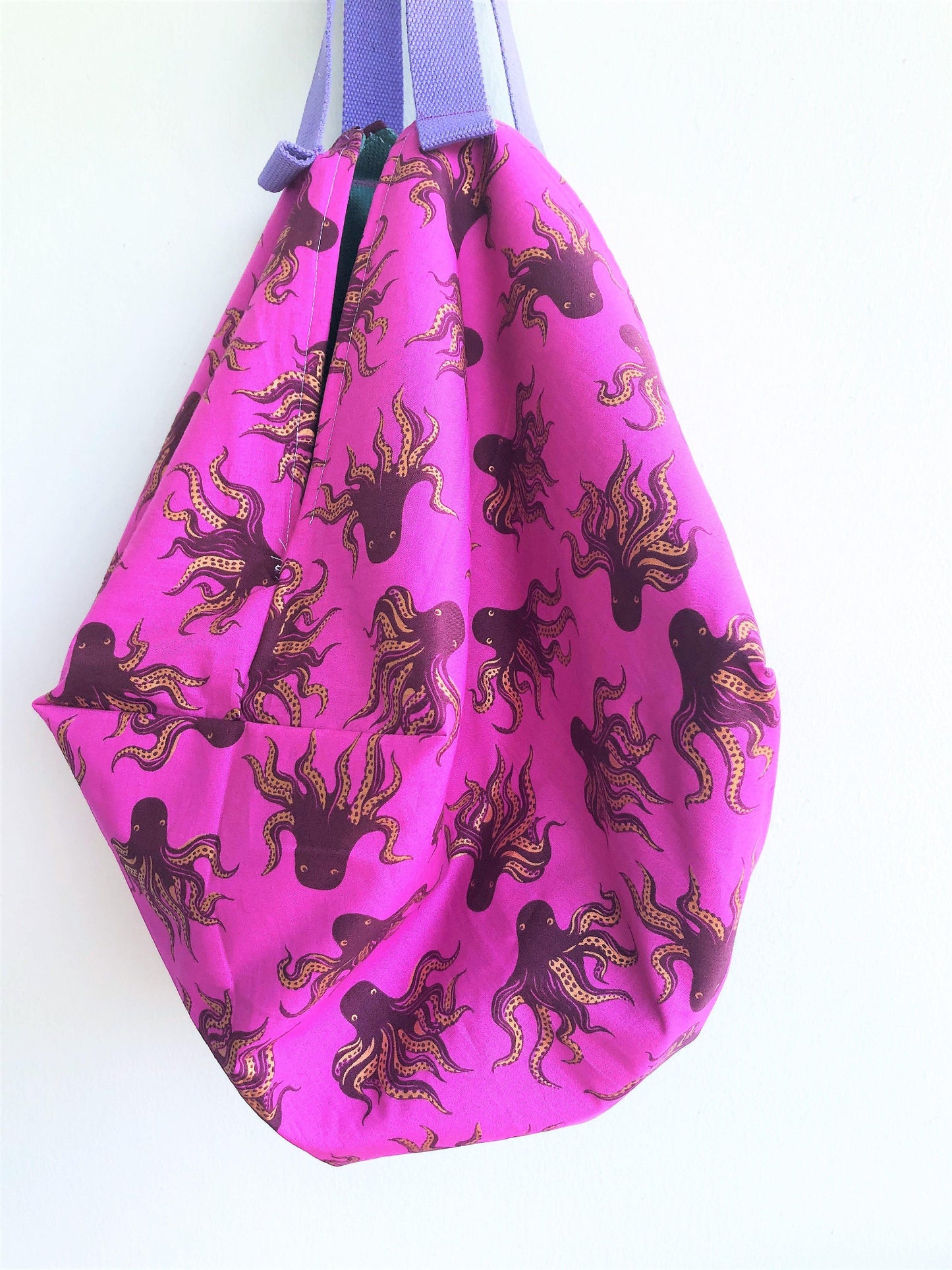 Shoulder sac bag, origami fabric bag, ooak cool fabric eco friendly bag | Pulpo - Jiakuma