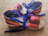 Handmade espadrilles tie up wedges pom pom shoes | boho style - jiakuma.myshopify.com