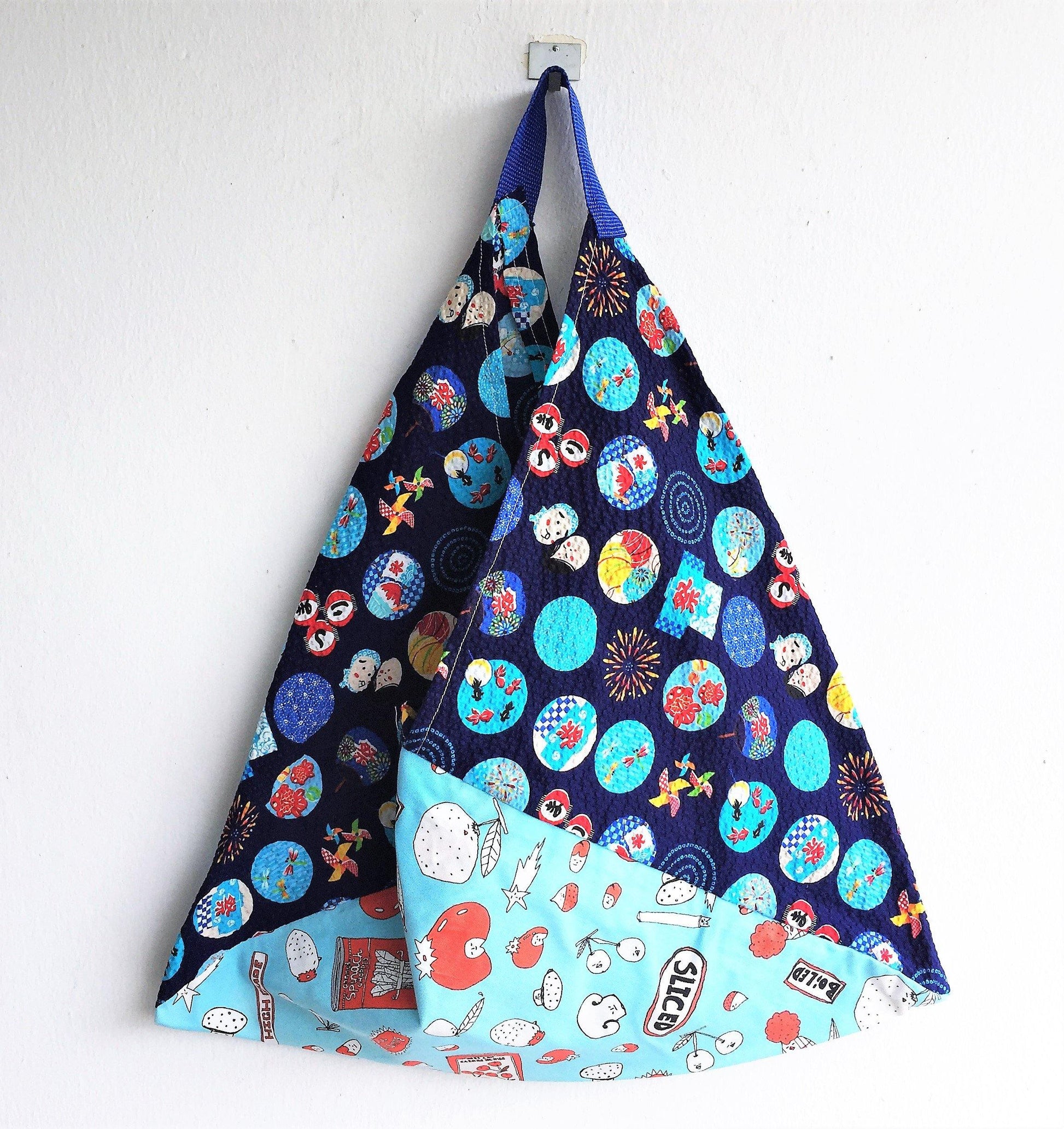 Origami traingle Japanese bento bag , eco friendly shopping bag | Hokkaido - jiakuma.myshopify.com