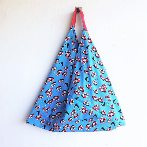 Origami bento bag shoulder tote eco bag , reusable foldable shopping bag  | Salvavidas - Jiakuma