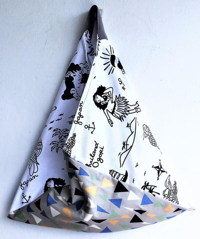 Handmade origami bento bag shoulder market shopping reusable bag |  Japanese sailor - Jiakuma
