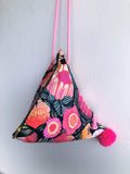 Origami triangle ooak beautiful fabric print japanese inspired shoulder bag | Primavera - Jiakuma