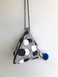 Origami triangle pom poms shoulder japanese inspired bag | Istambul - Jiakuma