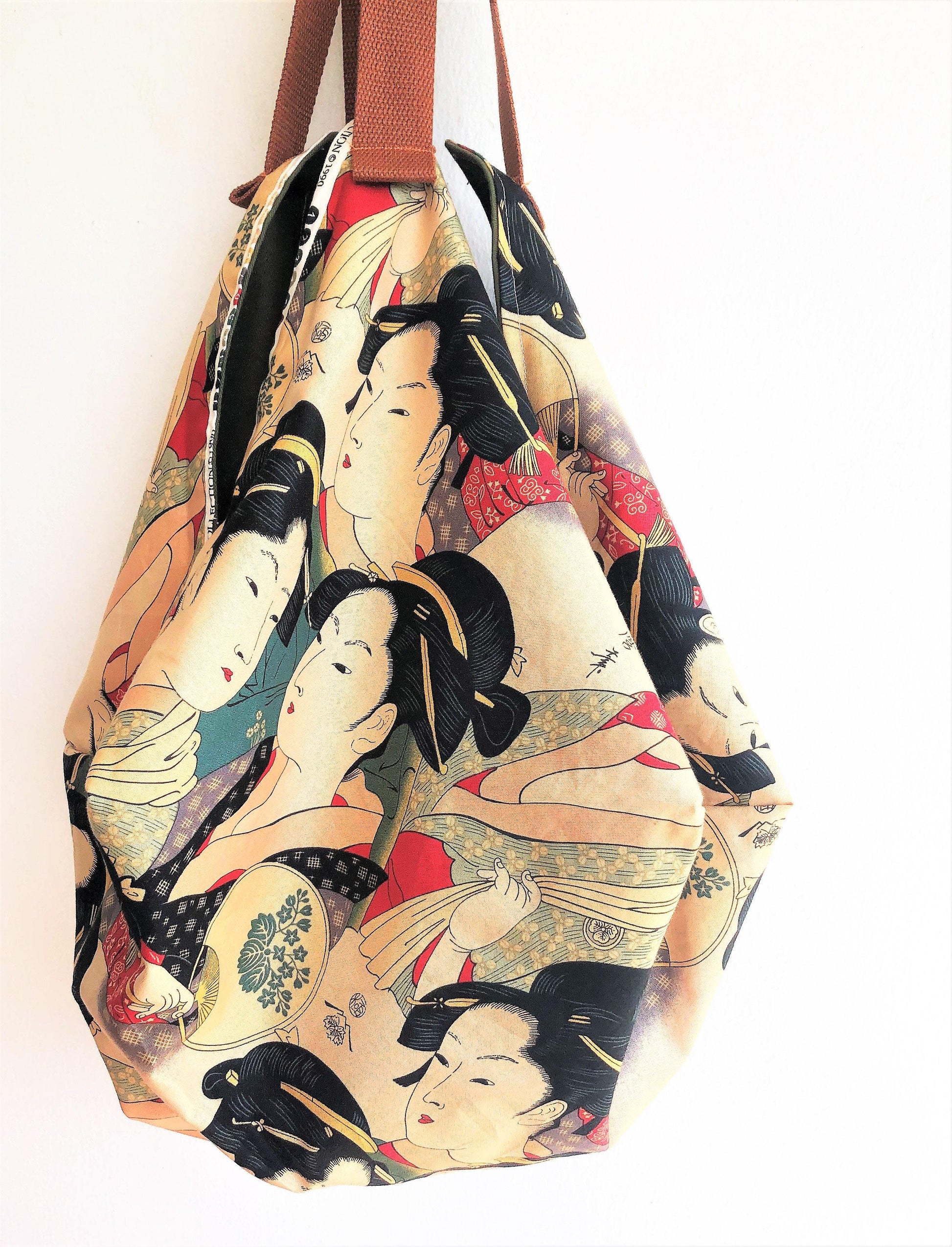 Origami sac fabric bag, Japanese fabric inspired bag, hadmade cool bag | Geisha - Jiakuma