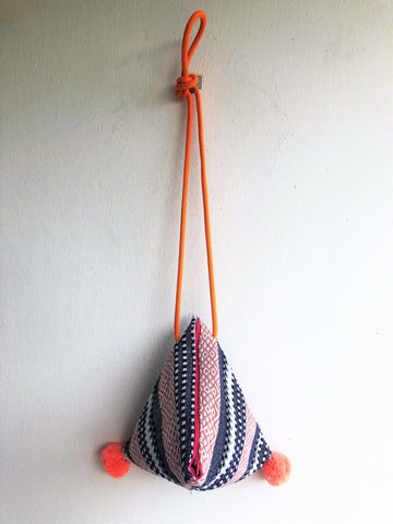 Dumpling shoulder fabric bag, origami japanese inspired boho bag | Tijuana - Jiakuma