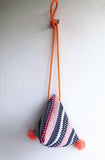 Dumpling shoulder fabric bag, origami japanese inspired boho bag | Tijuana - Jiakuma