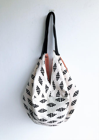 Japanese shoulder handmade bag | Black & White - jiakuma.myshopify.com