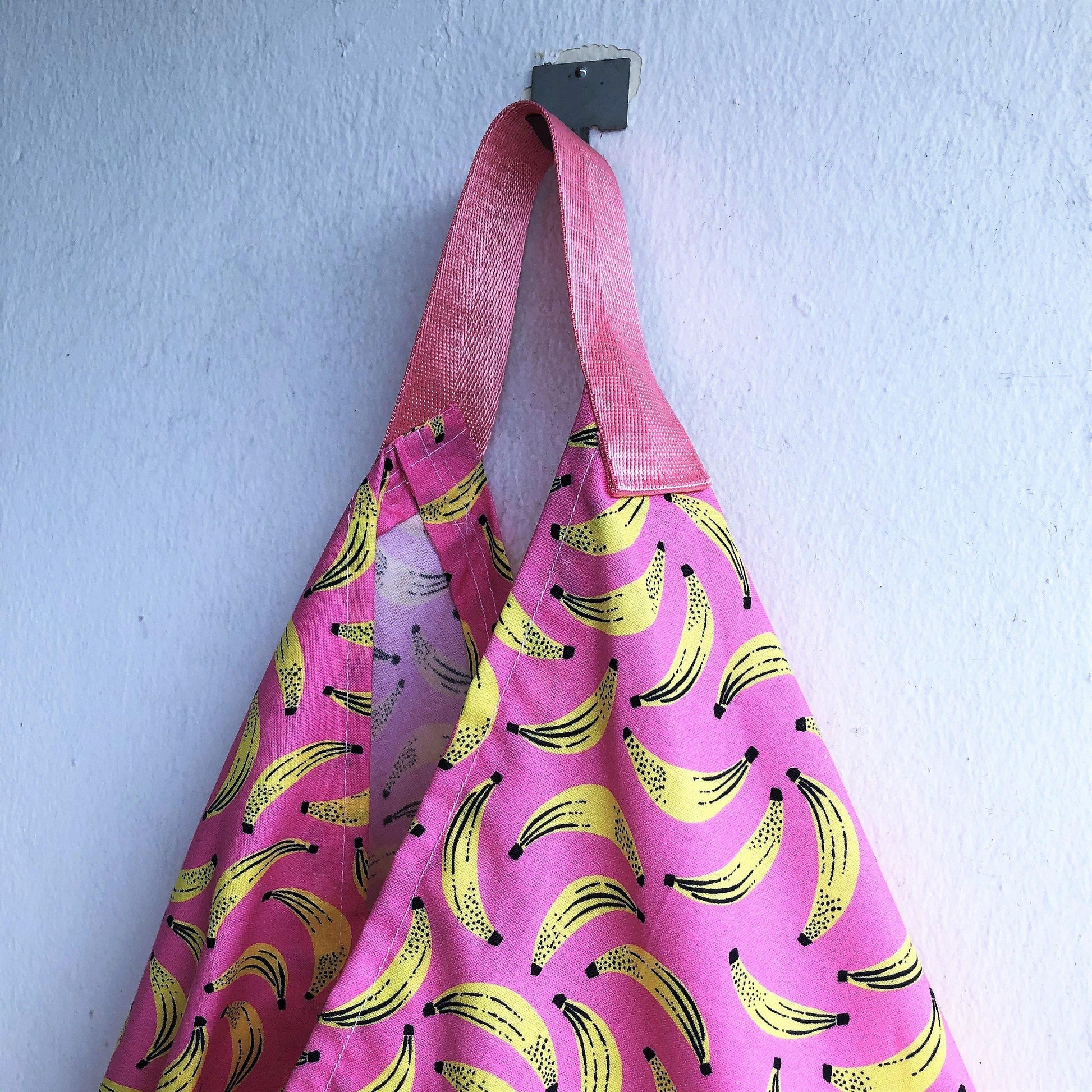 Triangle shoulder origami handmade bag , eco friendly | Tropical bananas - Jiakuma