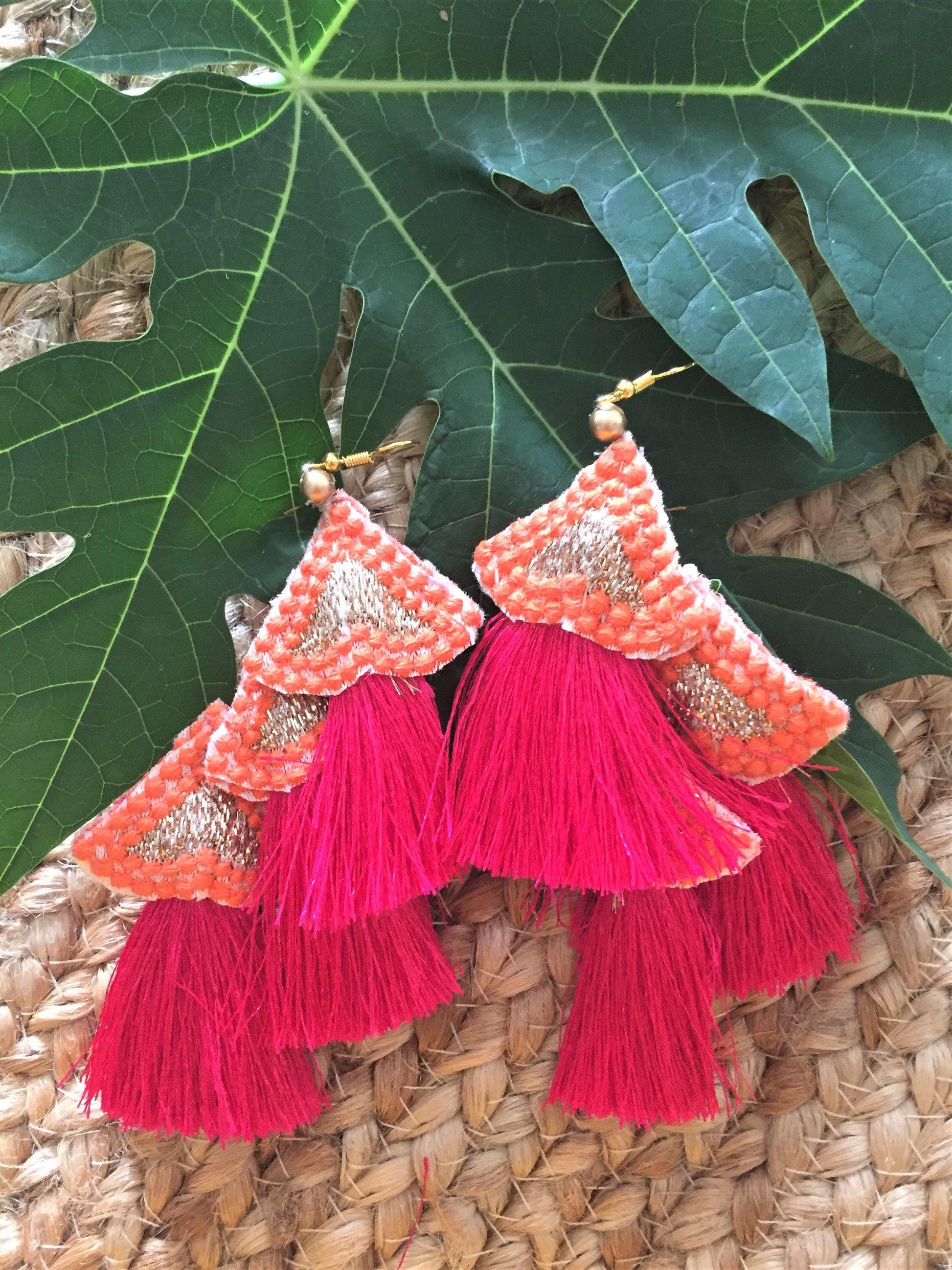 Banana leave earrings - jiakuma.myshopify.com