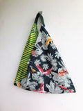 Eco friendly handmade triangle shoulder bag, bento tote bag | Bamboo - Jiakuma