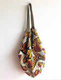 Origami sac shoulder bag, African fabric shopping large tote | African shells - Jiakuma