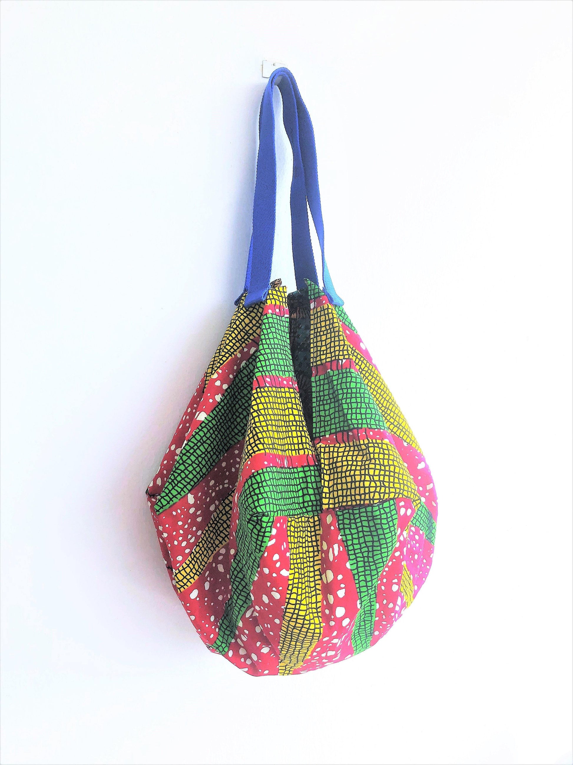 Colorful African sac shoulder bag , eco friendly handmade shopping bag | Snow in Africa - Jiakuma