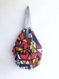 Sac shoulder colorful eco bag, African fabric and batik handmade bag | Africa & Malaysia - Jiakuma