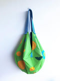 Shoulder eco bag, reversible sac bag, origami sac tote, colorful shopping bag | Verde que te quiero verde - Jiakuma