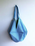 Shoulder eco bag, reversible sac bag, origami sac tote, colorful shopping bag | Verde que te quiero verde - Jiakuma
