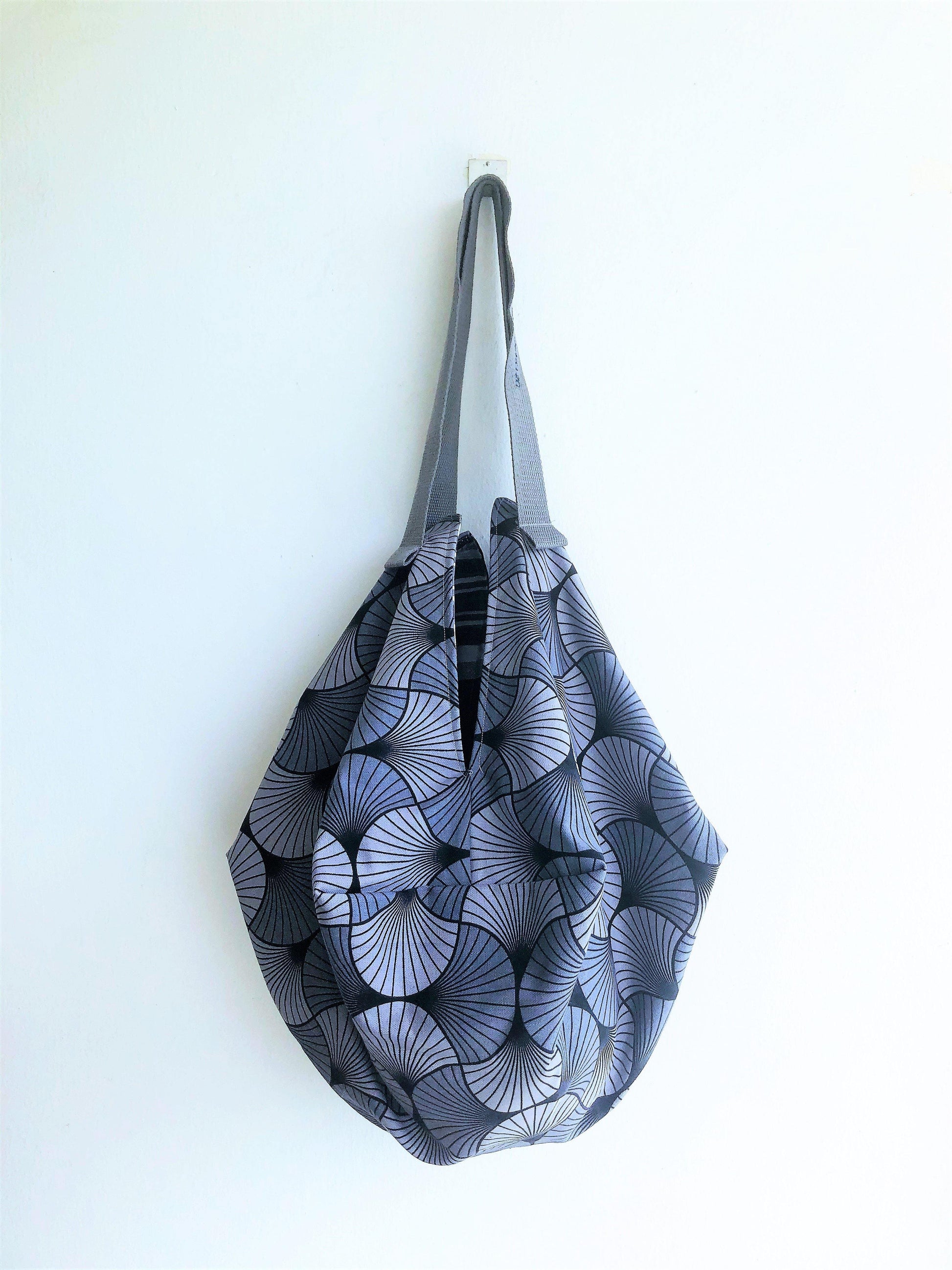 Origami sac fabric shoulder bag, shopping handamde eco bag | Cameo gris - Jiakuma