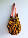 Boho style sac bag, origami tassels shoulder bag, ooak fabric tote bag, handmade eco bag | Colorful tassels - Jiakuma