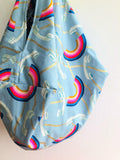 Origami shoulder summer sac bag, unique cool fabric tote bag,  vintage print bag | Call me - Jiakuma