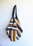 summer beach sac bag, shoulder ooak handmade eco bag, reversible fabric Bag | Beach times - Jiakuma