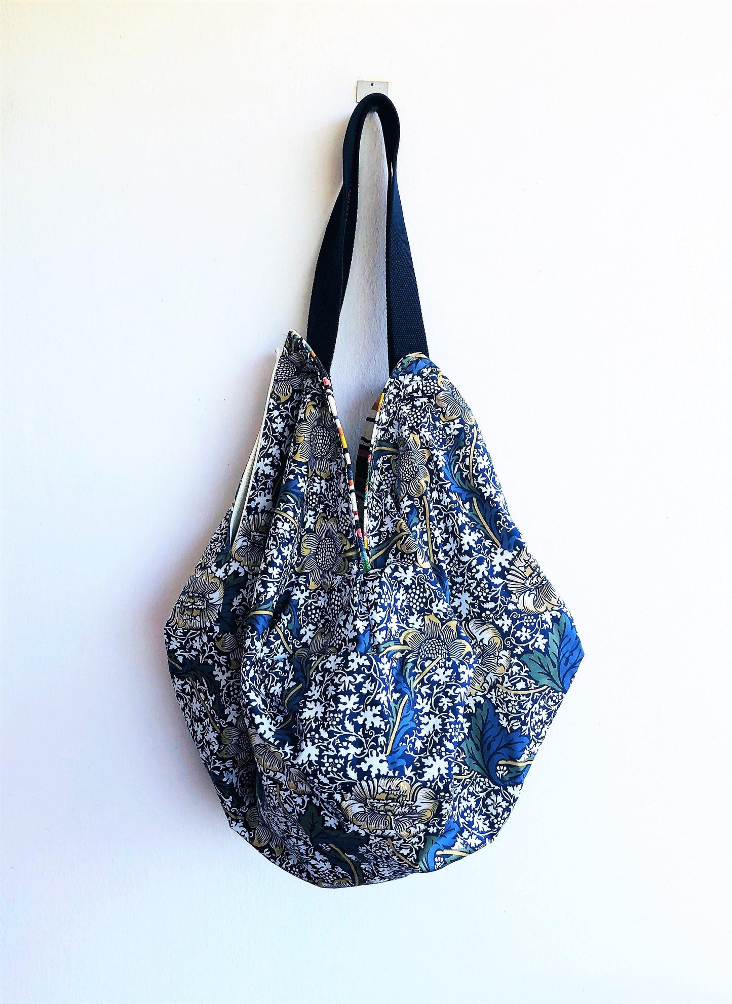 summer beach sac bag, shoulder ooak handmade eco bag, reversible fabric Bag | Beach times - Jiakuma