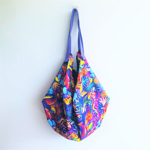 Shoulder sac bag, origami sac reversible bag, eco friendly colorful handmade bag | Colorful wonderland - Jiakuma