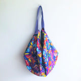 Shoulder sac bag, origami sac reversible bag, eco friendly colorful handmade bag | Colorful wonderland - Jiakuma