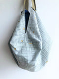 shoulder fabric handmade sac, eco shopping minimalist geometric bag | Lineas infinitas - Jiakuma