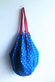 Shoulder sac polka dots origami handmade bag | Polka dots rojo & azul - Jiakuma