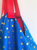 Shoulder sac polka dots origami handmade bag | Polka dots rojo & azul - Jiakuma