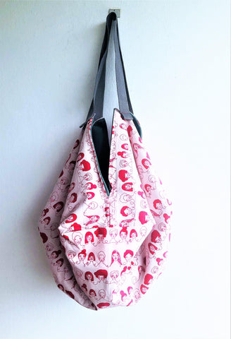 Origami shoulder sac, handmade groceries shopping bag, Japanese inspired |Las chicas - Jiakuma