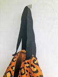 Origami fabric reversible groceries eco friendly shoulder bag | Gold Leopardo - Jiakuma