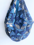 Eco origami sac, Japanese inspired shoulder handmade bag | Blue Japan - Jiakuma