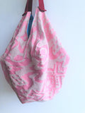Shoulder eco shopping bag, reversible origami octagonal boho bag | Alejandria - Jiakuma