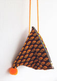 Triangle geometric origami cross shoulder handmade bag | African shells - jiakuma.myshopify.com